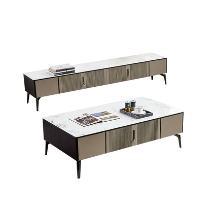 Modern Minimalist Coffee Table and TV Stand Combo