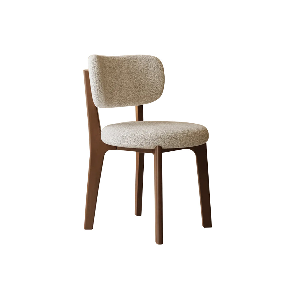 Velvet Fabric Dining Chair with Solid Wood Frame