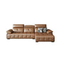 Italian Minimalist Laurence Leather Reclining Corner Sofa