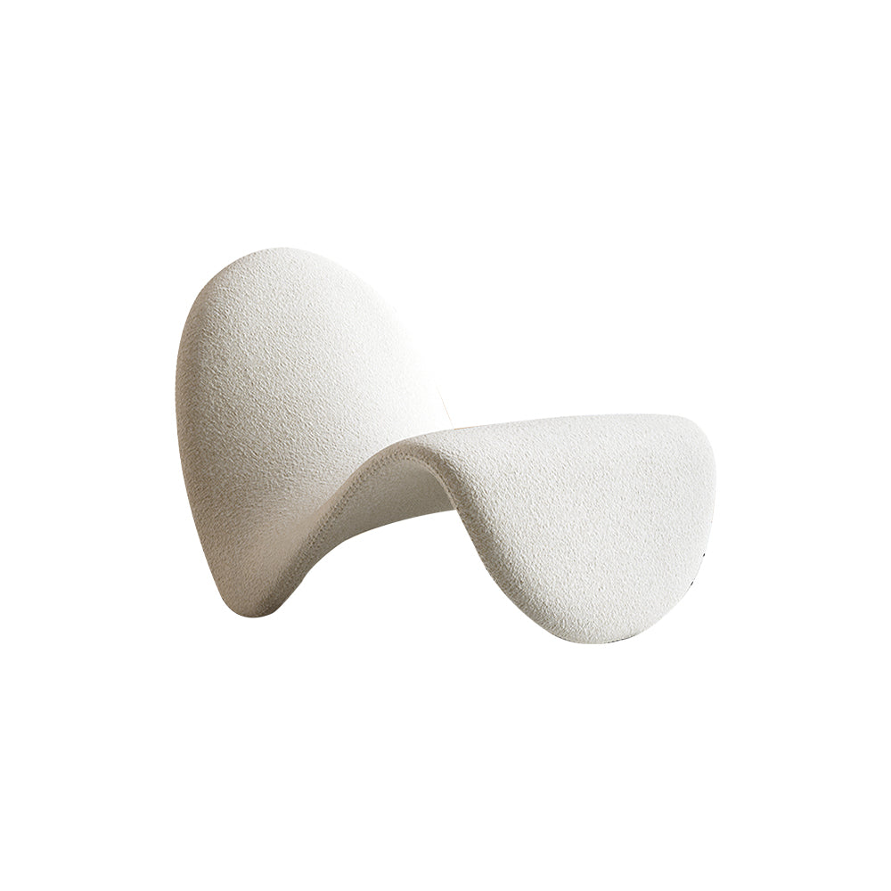 Modern Minimalist Tongue Shaped Accent Chair