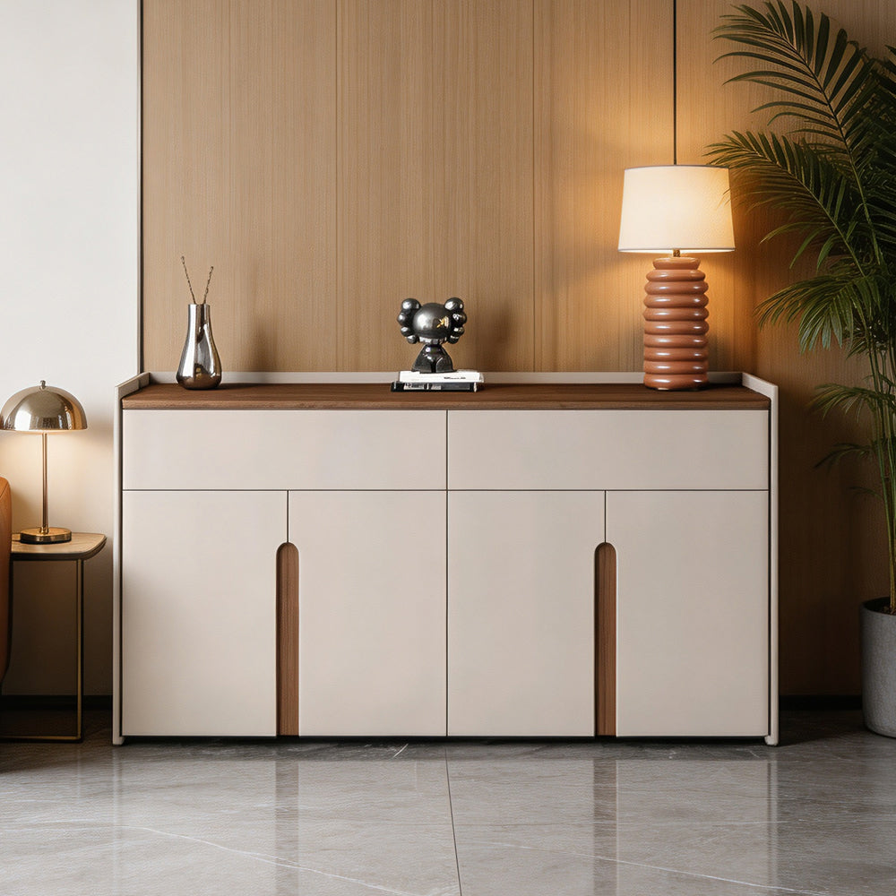 Modern Storage Sideboard With Wooden Top