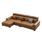 Italian Minimalist Laurence Leather Reclining Corner Sofa