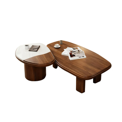 Split Design Wooden Coffee Table