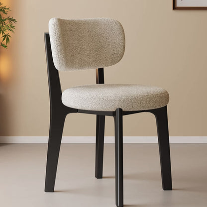 Velvet Fabric Dining Chair with Solid Wood Frame