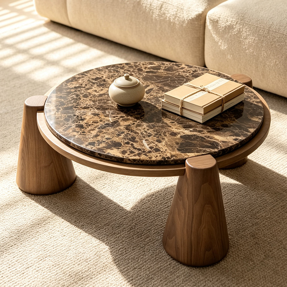 Natural Marble Round Coffee Table
