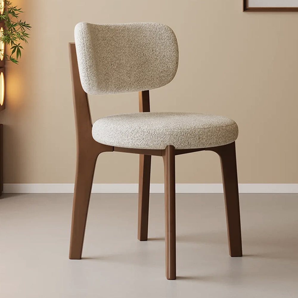 Velvet Fabric Dining Chair with Solid Wood Frame