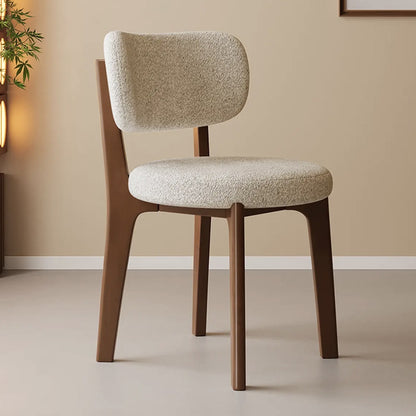Velvet Fabric Dining Chair with Solid Wood Frame