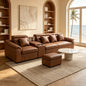 Brown Leather Sectional Sofa