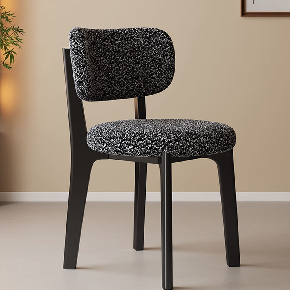 Velvet Fabric Dining Chair with Solid Wood Frame
