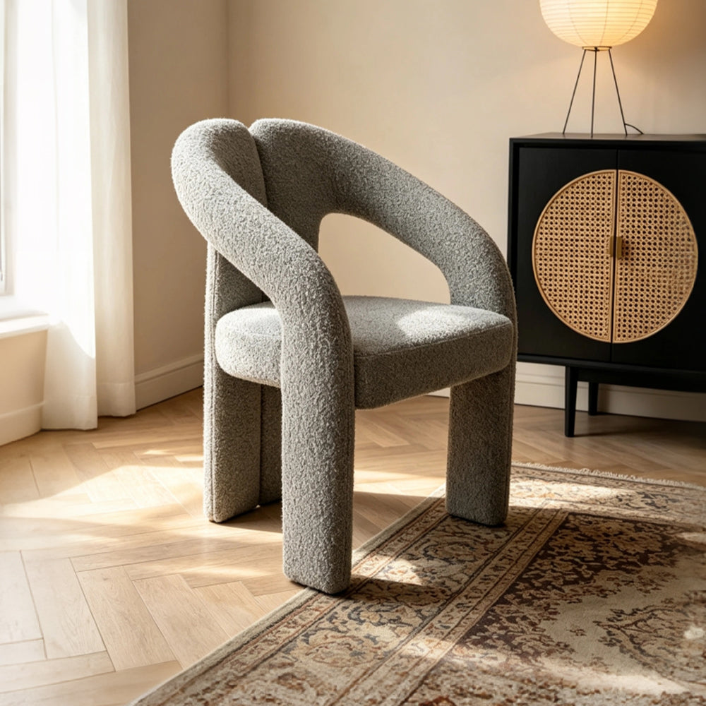 Modern Curved Lounge Armchair