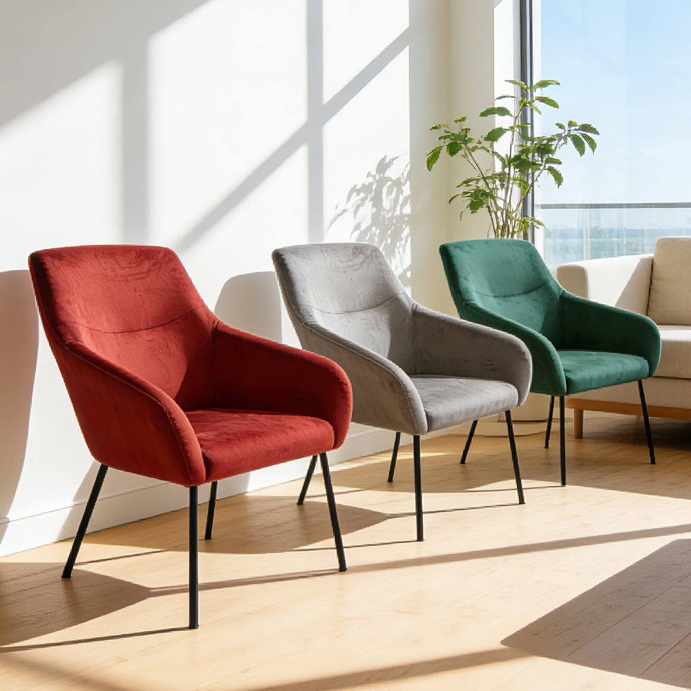 Fleece Fabric Upholstered Dining Chai