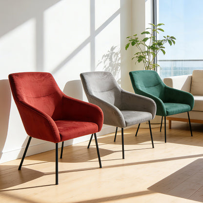 Fleece Fabric Upholstered Dining Chai