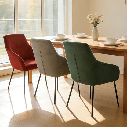 Fleece Fabric Upholstered Dining Chai