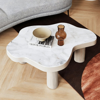 Cloud-shaped Irregular Slate Top Coffee Table