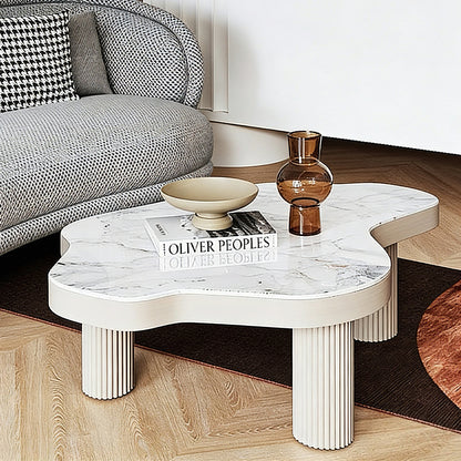 Cloud-shaped Irregular Slate Top Coffee Table