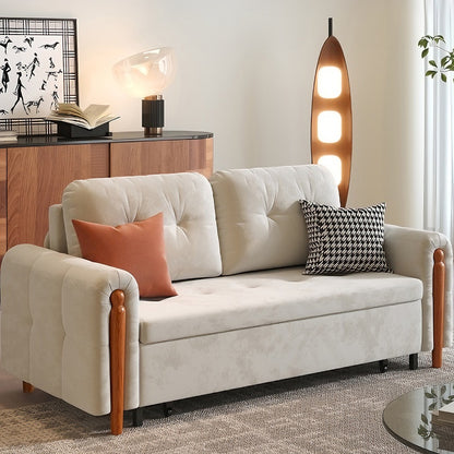 Beige Fabric Sofa Bed