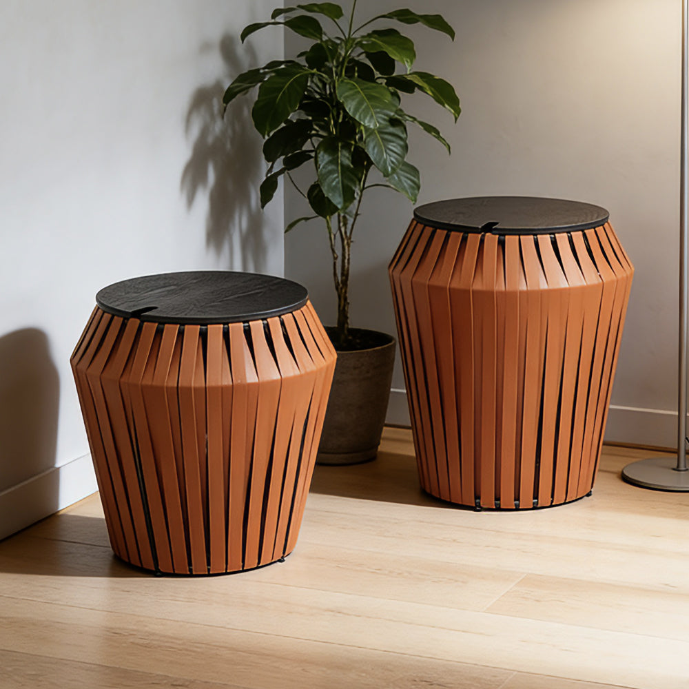 Light Luxury Saddle Leather Cabinet