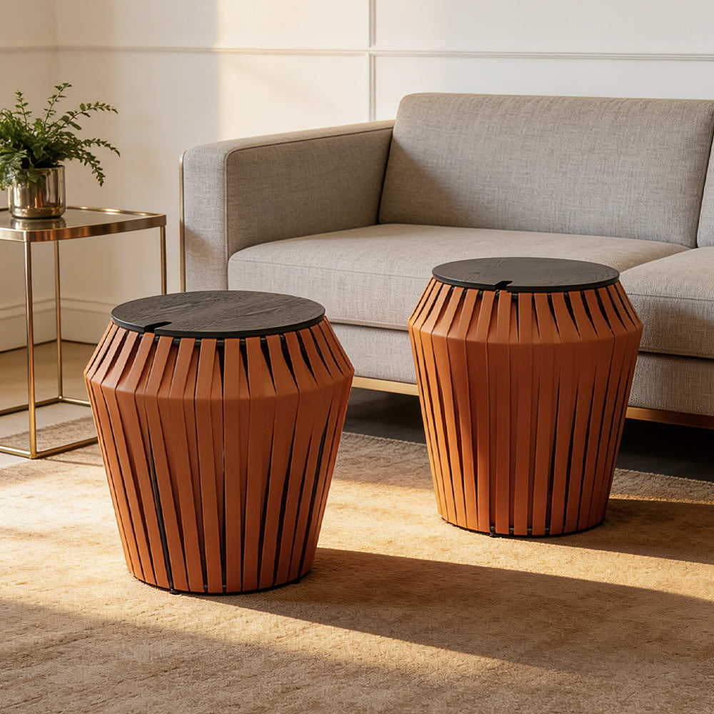 Light Luxury Saddle Leather Cabinet