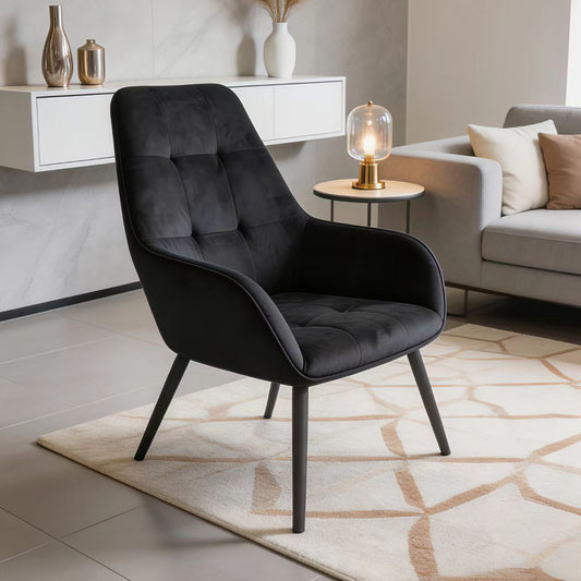 Black Velvet Dining Chair