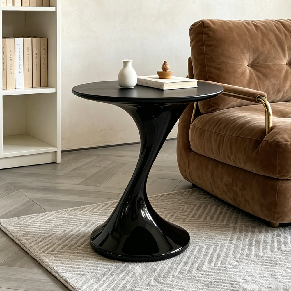 Modern Twist Pedestal Side Table